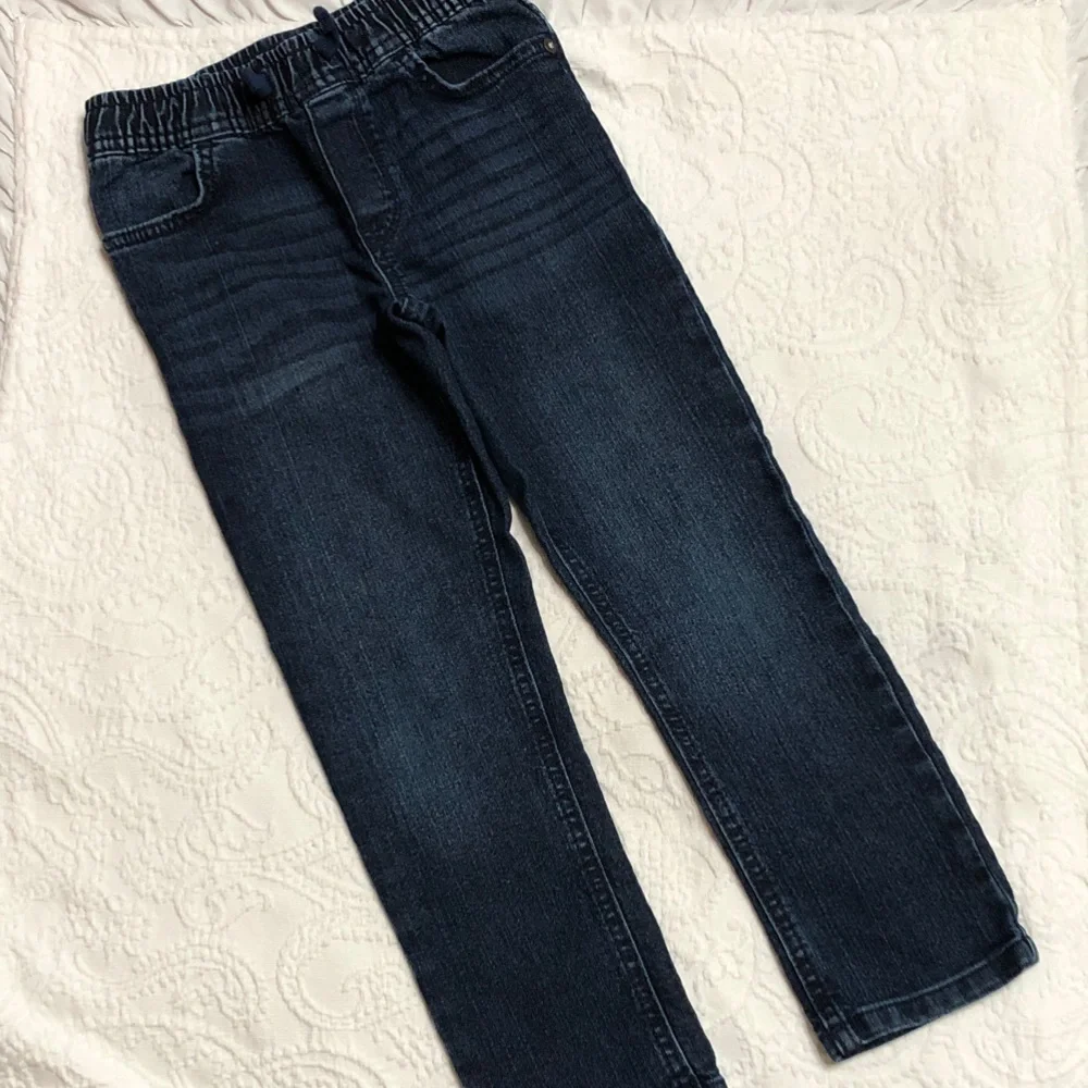 OshKosh B'gosh Classic Blue Jeans Girls Size 6/6A Elastic Waist